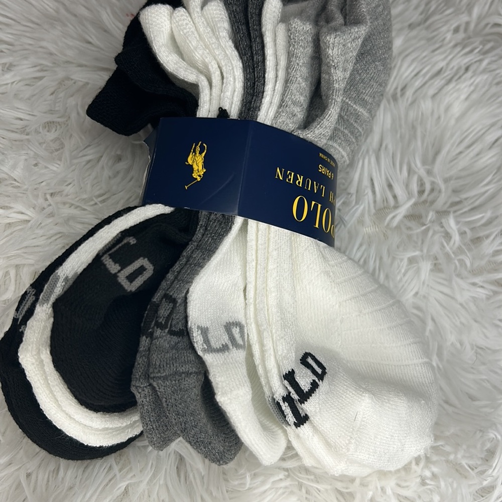 New with tags Ralph Lauren polo women’s socks fits shoe sizes 4-10 1 /2 -6 pair - Picture 6 of 8